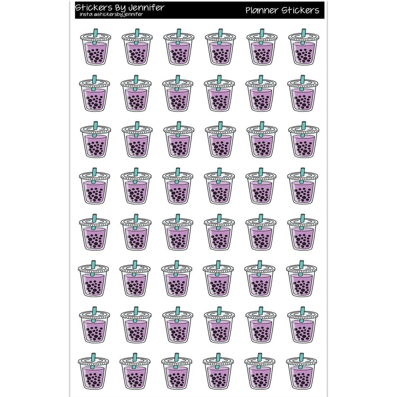 Boba Tea Planner Stickers Scrapbooking Kids DIY Arts Crafting